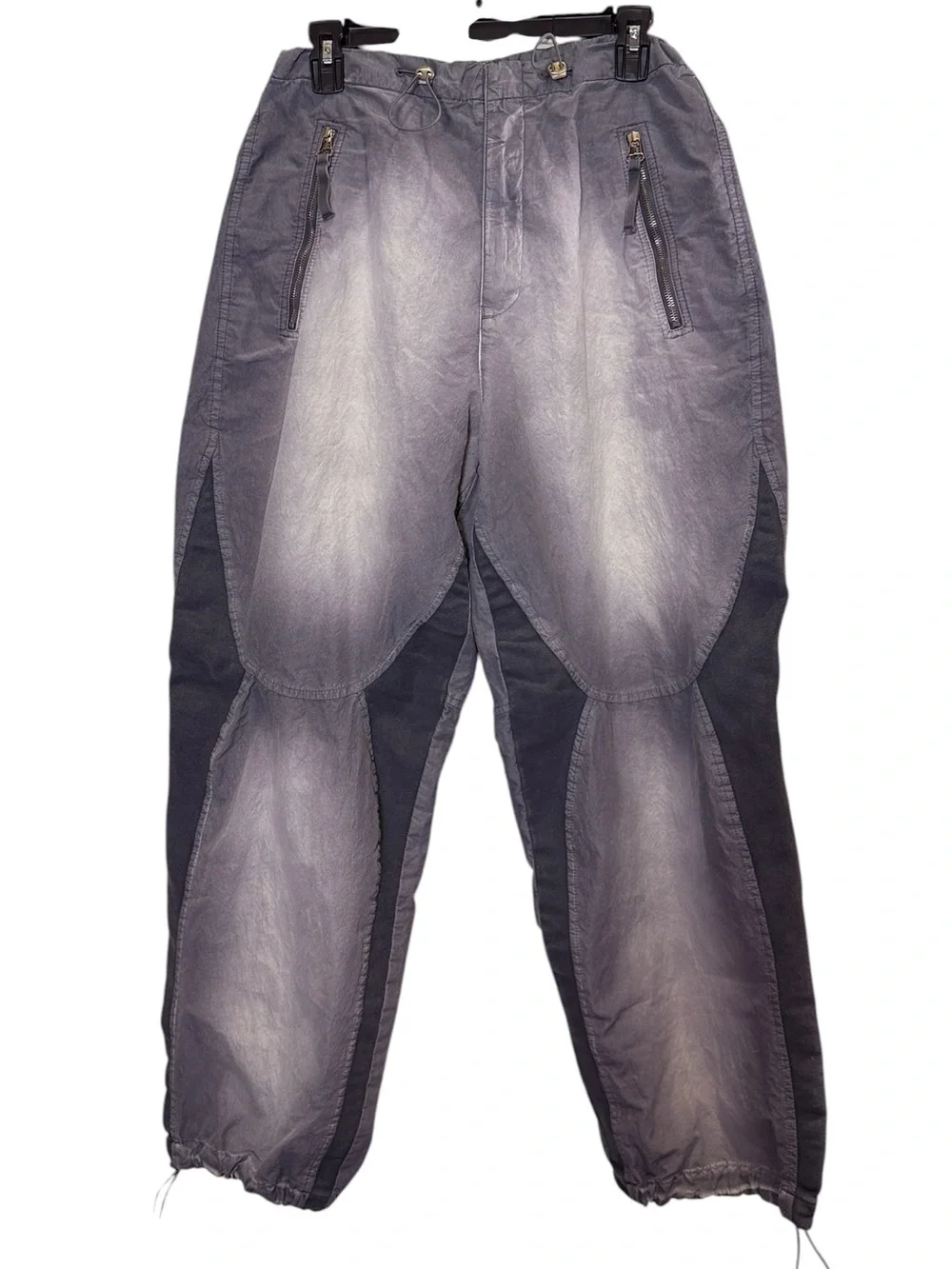 Diesel Italy P Glinder Runway Grey Cotton Panel Streetwear Cinch Cord Pants sz M